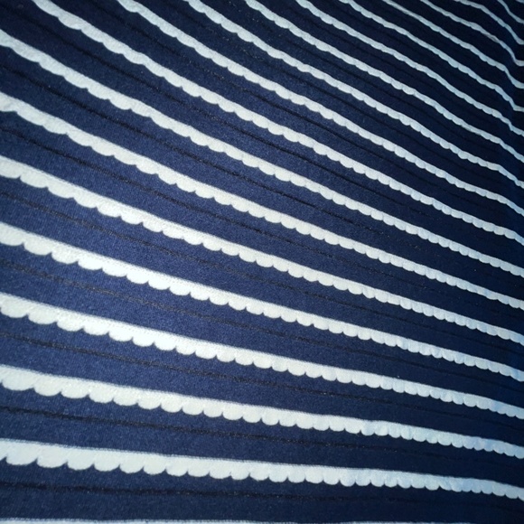 Guess Bodycon Navy Blue and White Striped Dress - Picture 5 of 11
